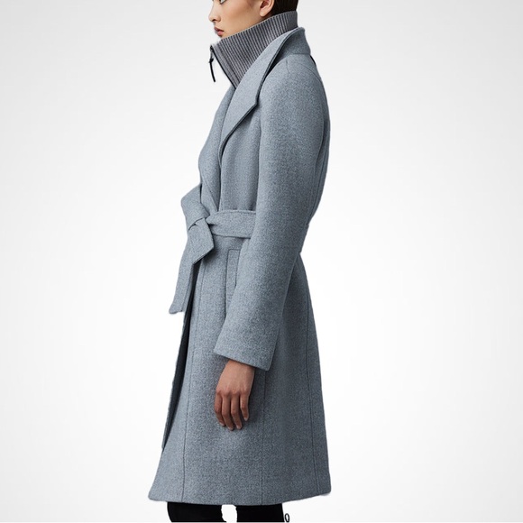 MACKAGE NORITA GREY MELANGE L - BRAND NEW LADIES WOOL COAT - Picture 3 of 7